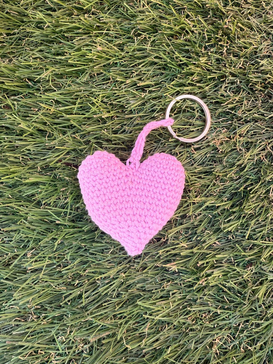 The Pink Heart Bag Charm