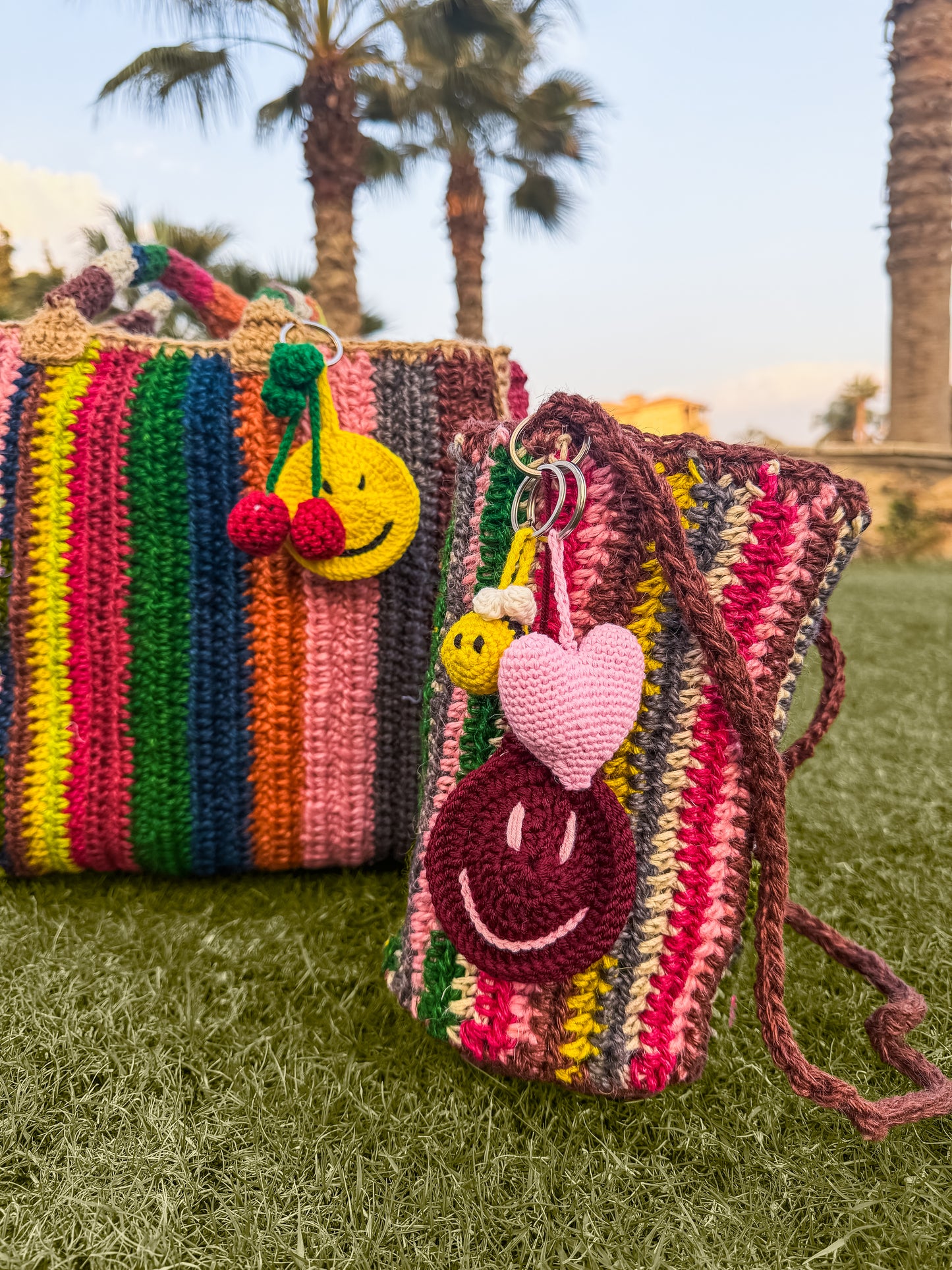 The Pink Heart Bag Charm